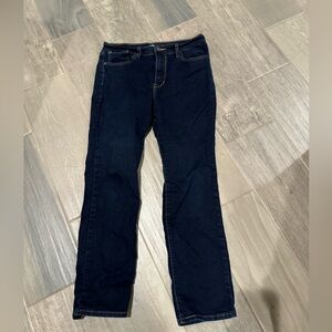 Dark Indigo Levi’s 724 High Rise Slim Straight Leg